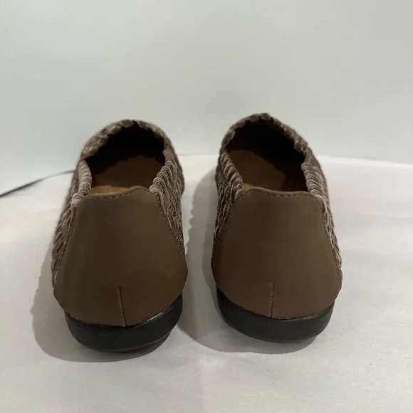 Comfortview Bethany 26388 Womens Velvet Brown Woven Flats Size 71/2 W (00200) - Picture 6 of 8
